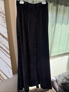 Brown Maxi Skirt with Elastic Waist